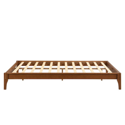 Solid Dry Bamboo Wood Platform Bed Frame by Harper&Bright Designs
