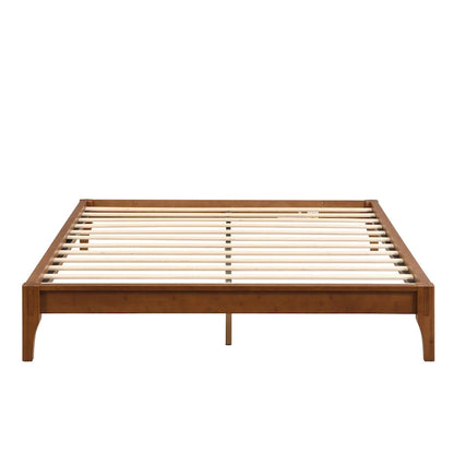 Solid Dry Bamboo Wood Platform Bed Frame by Harper&Bright Designs