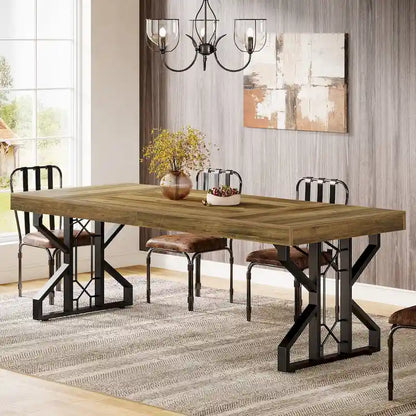 63-Inch Rectangle Dining Table for 6 People