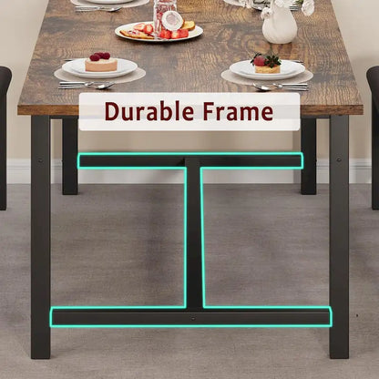 3 Piece Large Extendable Kitchen Table Set for 6