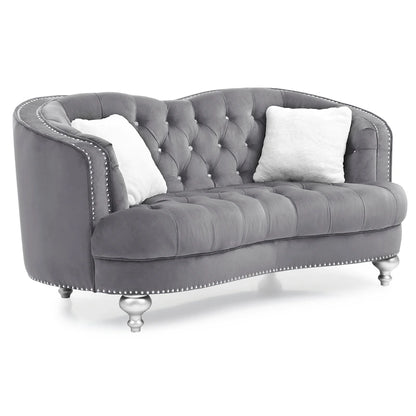 Blue Traditional Loveseat