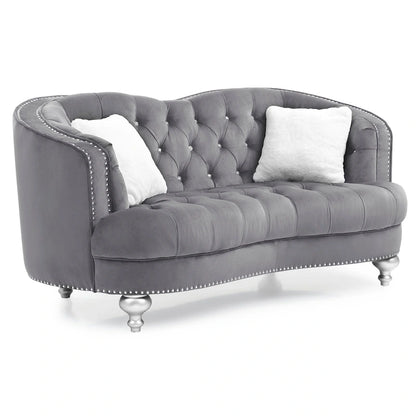 Blue Traditional Loveseat