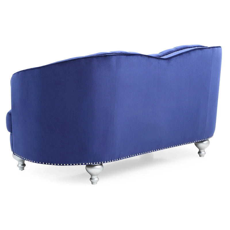 Blue Traditional Loveseat