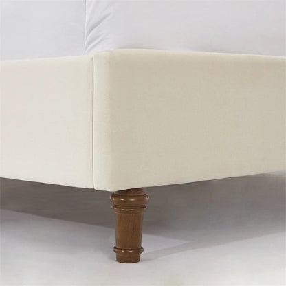 Upholstered King Bed Features a 54 High Headboard w/Buttoned Tuft