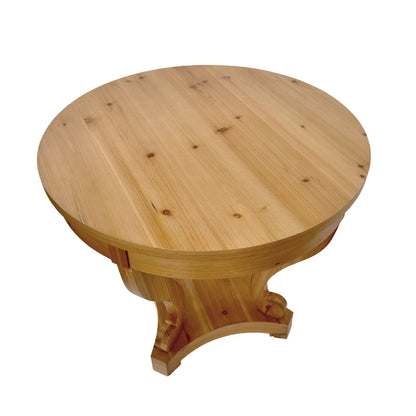 Curved Legs Farmhouse Small Size Round Dining Table End Table Side Table Coffee Table