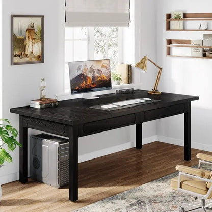 62.9 Inches Computer Desk, Large Executive Office Desk for Home Office