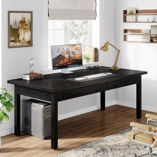 62.9 Inches Computer Desk, Large Executive Office Desk for Home Office