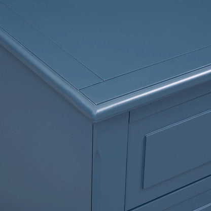 Mid-Century Modern Nightstand, Wooden Lockers with Metal Handle 3 Drawers, Entry Side Table with Solid Wood Legs