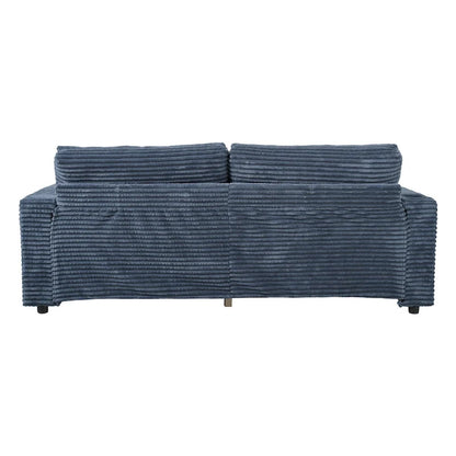 Roomfitters Oversized Loveseat Chaise Lounge Sectional Sofa Bed, Corduroy Sleeper with USB Ports, Cup Holders