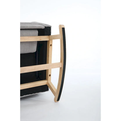 Modern Accent Rocking Chair Rocking Chair with Solid Wood Legs, Upholstered Nursery Glider Rocker