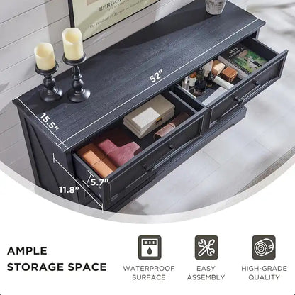 Farmhouse 6 Drawer Dresser for Bedroom, Chest of Drawers, TV Stand