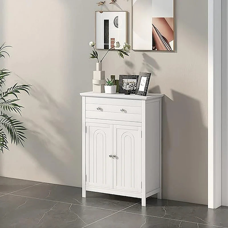 Gymax Bathroom Storage Cabinet Free Standing Large Drawer W/Adjustable