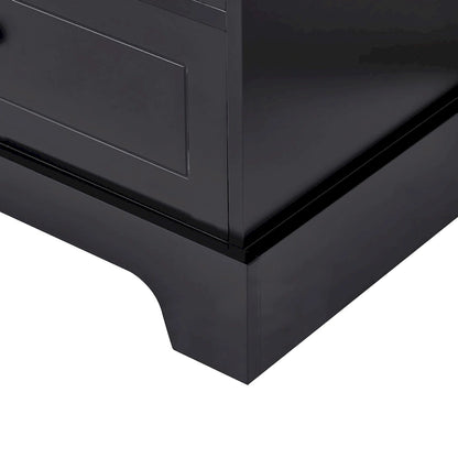 Storage Cabinet with 2 Doors and 4 Drawers for Bathroom Office