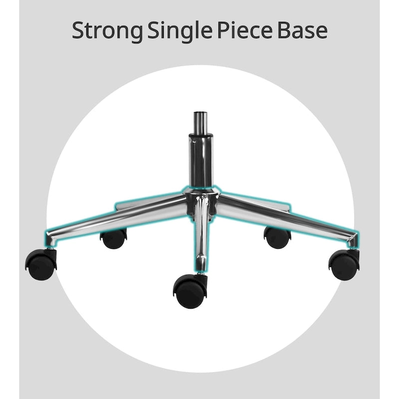 Modern Office Chair, Executive Mid-Back Conference Room Chair in PU Leather with Wheels and Arms