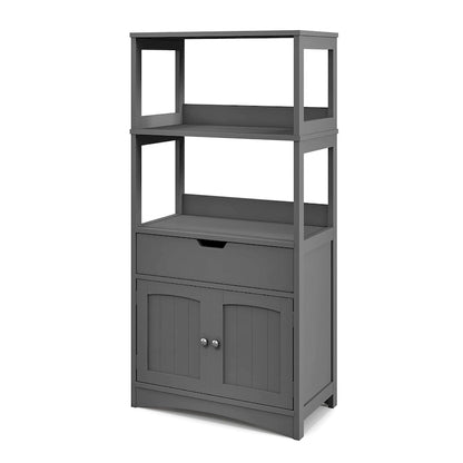 Gymax Bathroom Storage Cabinet w/Drawer Shelf Cupboard Floor Cabinet - See Details