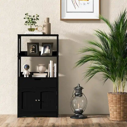 Gymax Bathroom Storage Cabinet w/Drawer Shelf Cupboard Floor Cabinet - See Details