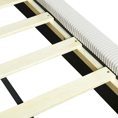 Full Size L-Shaped Daybed with Solid Frame, 500LBS Weight Capacity