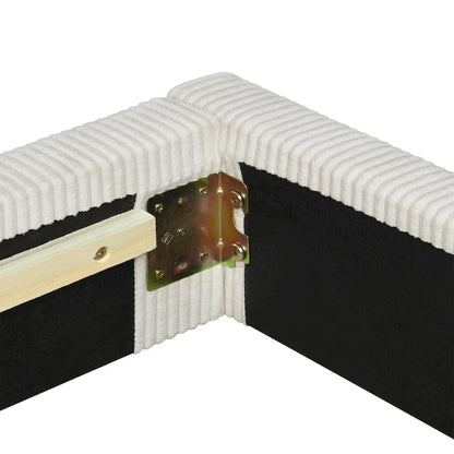 Full Size L-Shaped Daybed with Solid Frame, 500LBS Weight Capacity