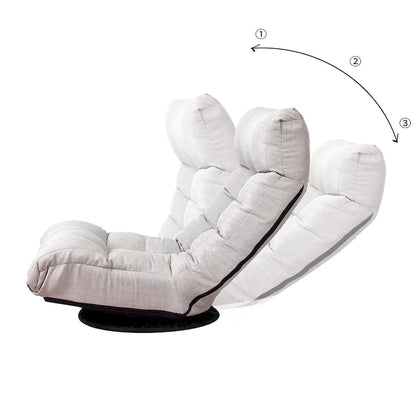 Upholstered Armless Recliner Set with Ottoman and Adjustable Headrest