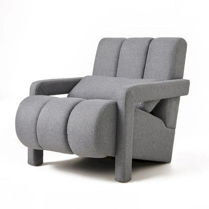 Dark Grey Modern 27.5 Upholstered Accent Chair with Pillow and High-Density Foam for Living Room