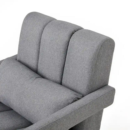 Dark Grey Modern 27.5 Upholstered Accent Chair with Pillow and High-Density Foam for Living Room