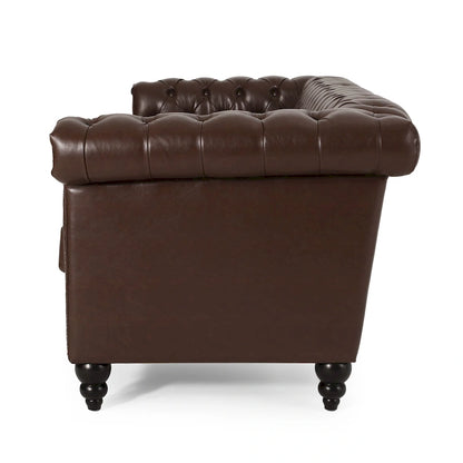 Chesterfield 3-seater Sofa with Button Tufting and Nailheads