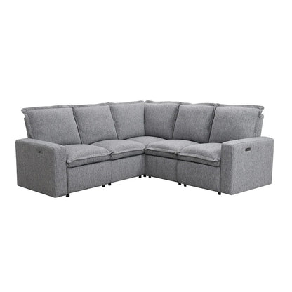 89.76 L-Shaped 5-Seater Sofa with Recliner