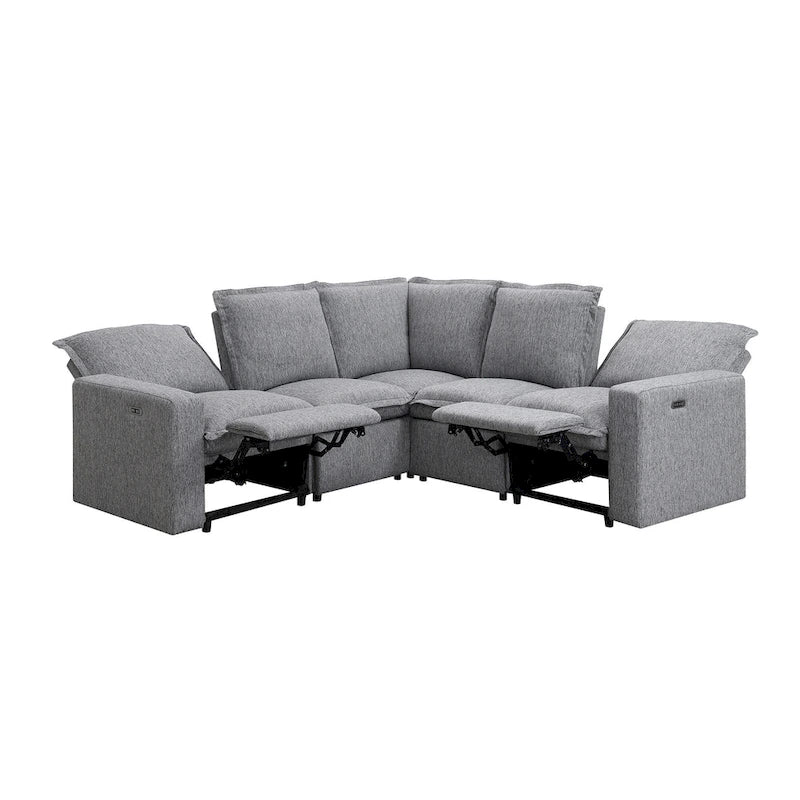 89.76 L-Shaped 5-Seater Sofa with Recliner