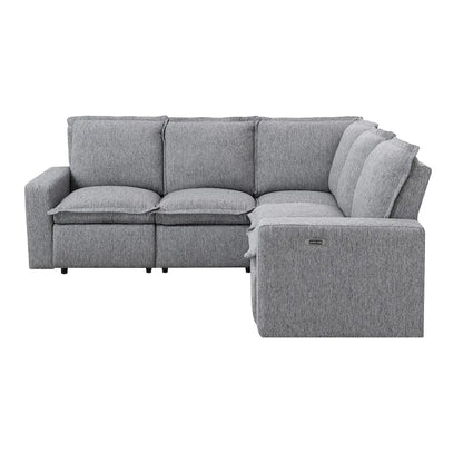 89.76 L-Shaped 5-Seater Sofa with Recliner