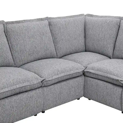 89.76 L-Shaped 5-Seater Sofa with Recliner