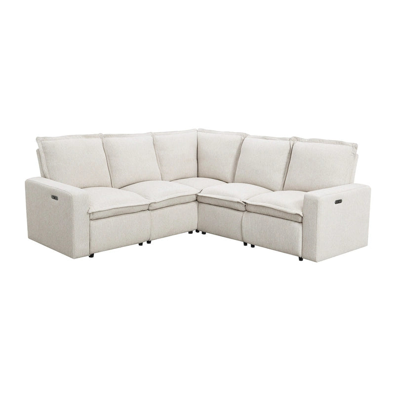 89.76 L-Shaped 5-Seater Sofa with Recliner