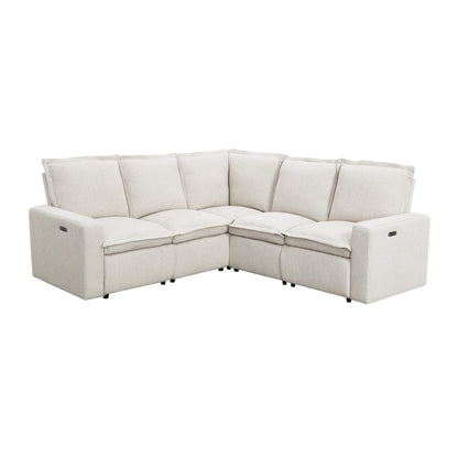89.76 L-Shaped 5-Seater Sofa with Recliner