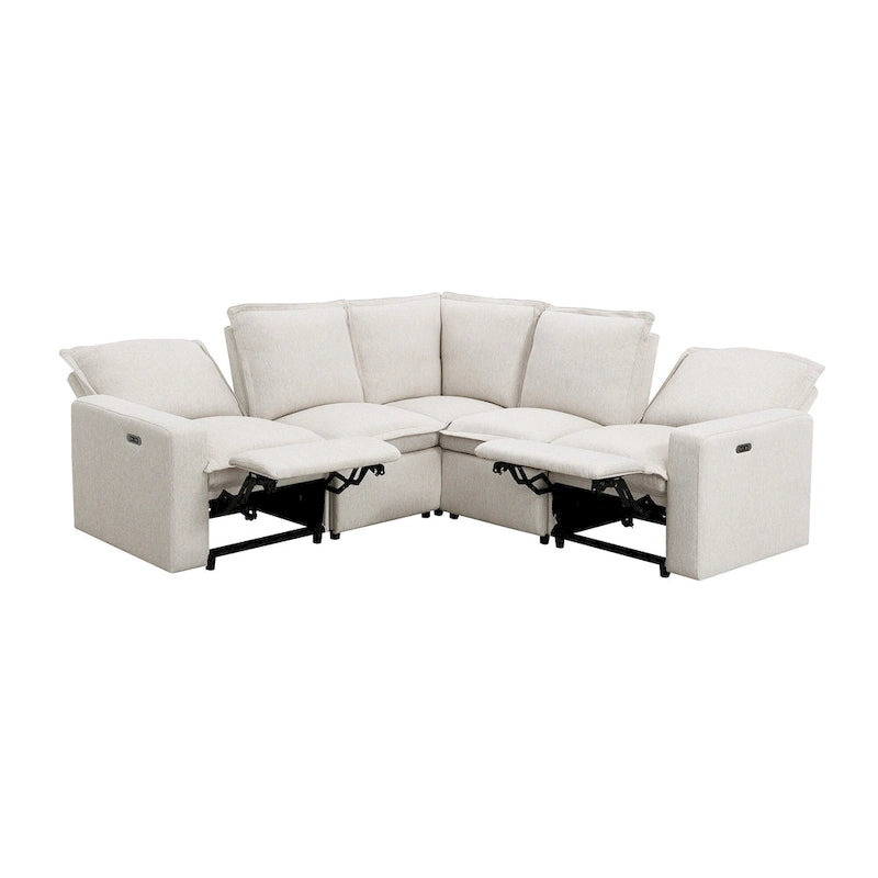 89.76 L-Shaped 5-Seater Sofa with Recliner