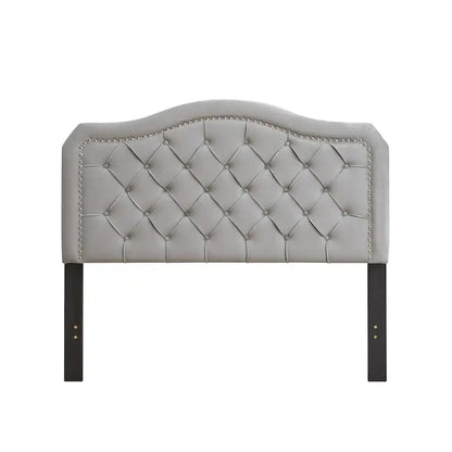Queen Size Button Tufted Bed with Strong Wood Slat Support