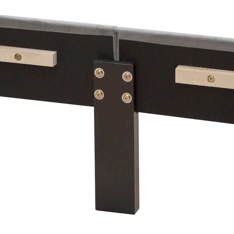 Queen Size Button Tufted Bed with Strong Wood Slat Support