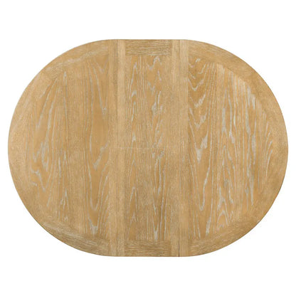 Retro 5-Piece Wooden Dining Table Set with Extendable Round Table & 4 Chairs