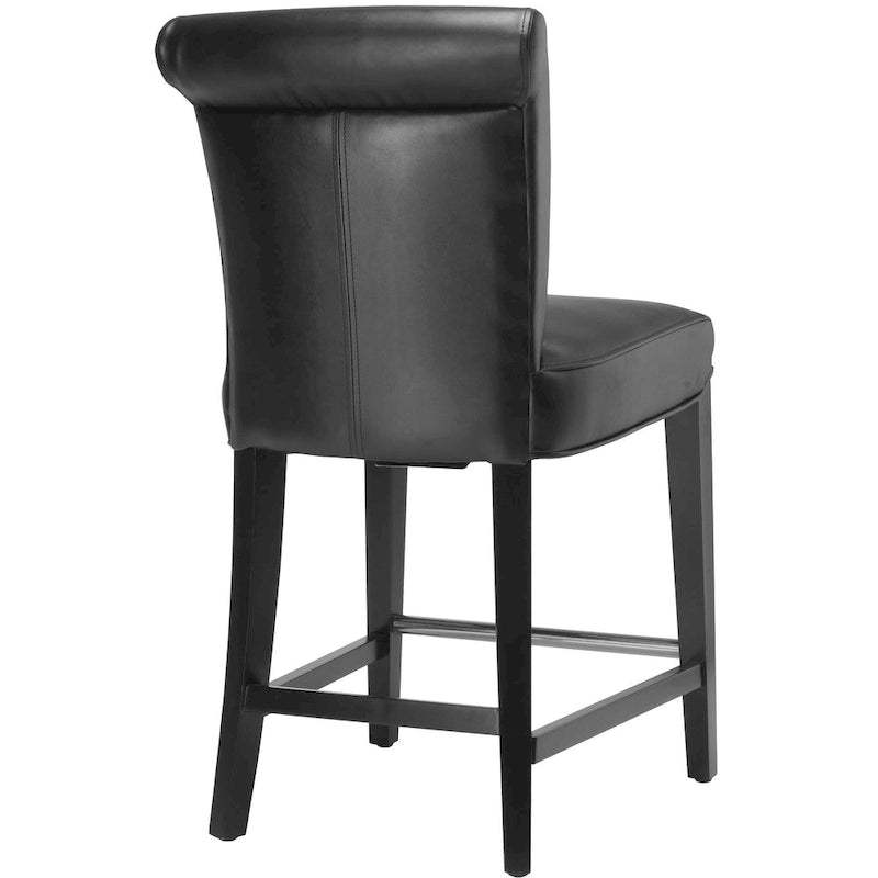SAFAVIEH Jenelle Black Faux Leather 23-inch Counter Stool - 18.7 W x 23 D x 36.4 H - 19Wx23Dx36H