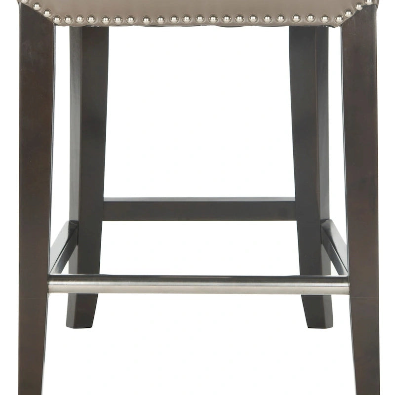 SAFAVIEH Jenelle Black Faux Leather 23-inch Counter Stool - 18.7 W x 23 D x 36.4 H - 19Wx23Dx36H
