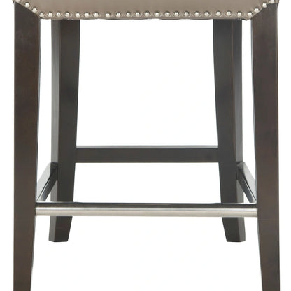 SAFAVIEH Jenelle Black Faux Leather 23-inch Counter Stool - 18.7 W x 23 D x 36.4 H - 19Wx23Dx36H