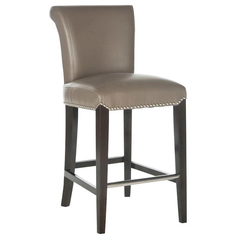 SAFAVIEH Jenelle Black Faux Leather 23-inch Counter Stool - 18.7 W x 23 D x 36.4 H - 19Wx23Dx36H