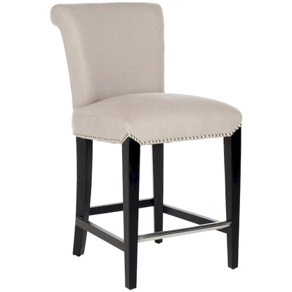 SAFAVIEH Jenelle Black Faux Leather 23-inch Counter Stool - 18.7 W x 23 D x 36.4 H - 19Wx23Dx36H
