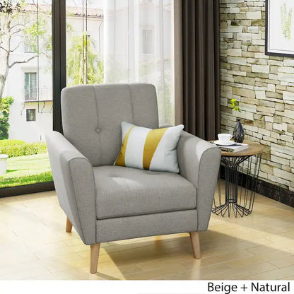 Treston Mid-Century Modern Fabric Tufted Club Chair by Christopher Knight Home