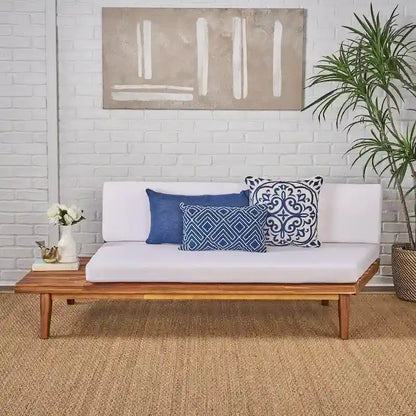 Christopher Knight Home Eulah Minimalist Wood and Fabric Left-Sided Sofa