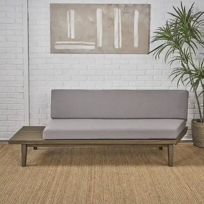 Christopher Knight Home Eulah Minimalist Wood and Fabric Left-Sided Sofa