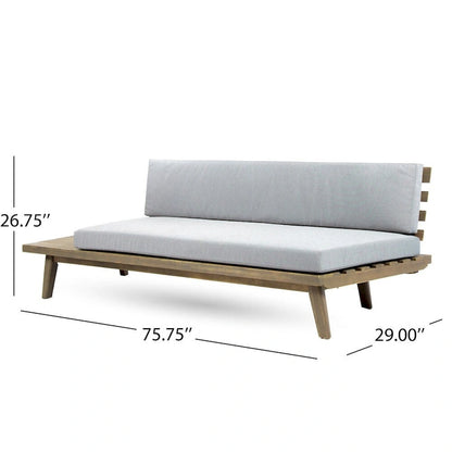 Christopher Knight Home Eulah Minimalist Wood and Fabric Left-Sided Sofa