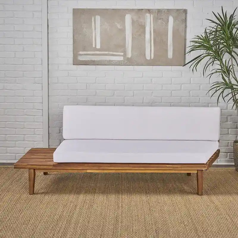 Christopher Knight Home Eulah Minimalist Wood and Fabric Left-Sided Sofa