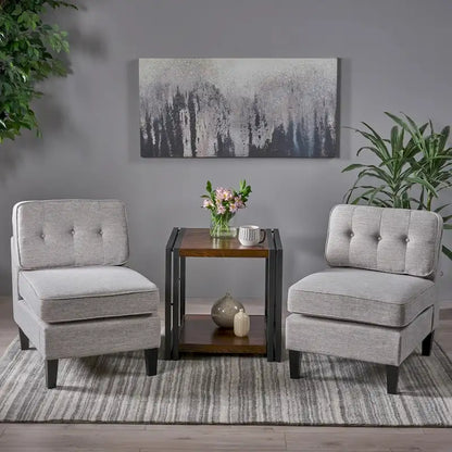 Crowningshield Fabric Slipper Chairs (Set of 2) by Christopher Knight Home