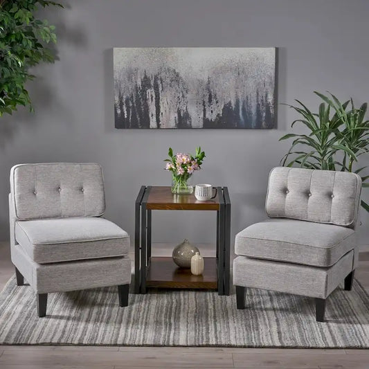 Crowningshield Fabric Slipper Chairs (Set of 2) by Christopher Knight Home