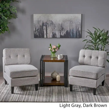 Crowningshield Fabric Slipper Chairs (Set of 2) by Christopher Knight Home