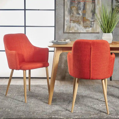 Carson Mid-century Fabric Dining Chair (Set of 2) by Christopher Knight Home